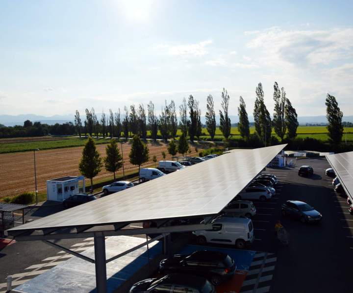 Pose d'ombrière en Auvergne